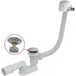 Vaňový sifón click/clack Alca s napúšťaním prepadom, 80 cm, chróm A509CKM80