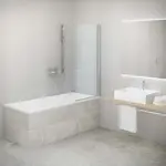 Vanová zástěna Roth TV1 140x75 cm stříbro 706-7500000-01-02