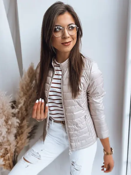 Dámská prošívaná bunda FRITARA Barva béžová DSTREET