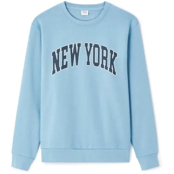 CELIO JENEWY Pánská mikina, světle modrá, velikost