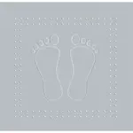 Kleine Wolke Protišmyková podložka do vane Foot sivá 36 x 72 cm