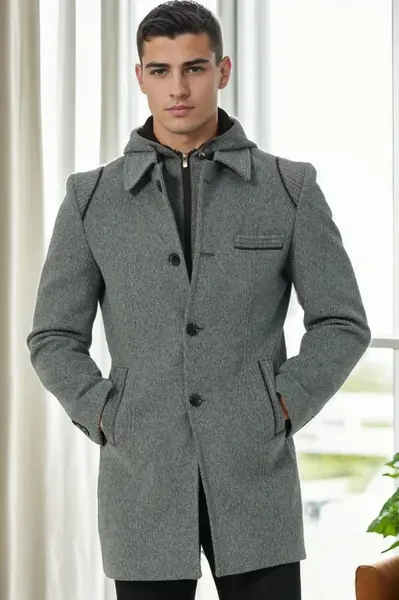 PLT9335 DEWBERRY MEN'S COAT-DARK GREY
