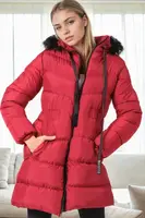 Z9764 DEWBERRY WOMEN'S COAT-BURGUNDY