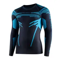 Pánské funkční triko Brubeck Dry s dlouhým rukávem Graphite/Blue M