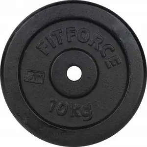 Fitforce PLB 10 KG 25 MM Nakladací kotúč, čierna, veľkosť 10 KG
