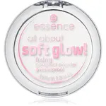 essence All About Soft Glow! transparentní fixační pudr pro rozjasnění pleti 8 g