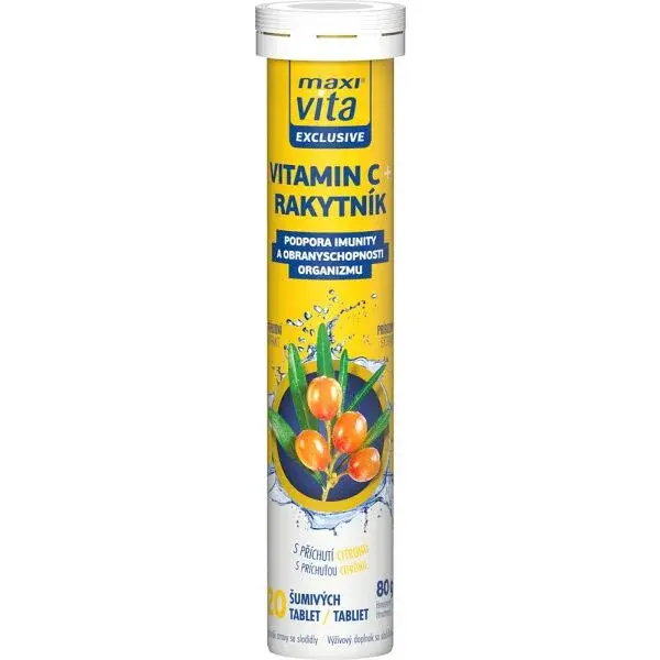 VITAR MAXI VITA EXCLUSIVE VITAMÍN C + RAKYTNÍK 20TBL. EFF Výživový doplnok, , veľkosť