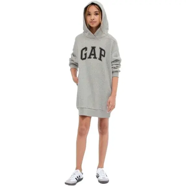 GAP LOGO Dievčenské šaty, sivá, veľkosť