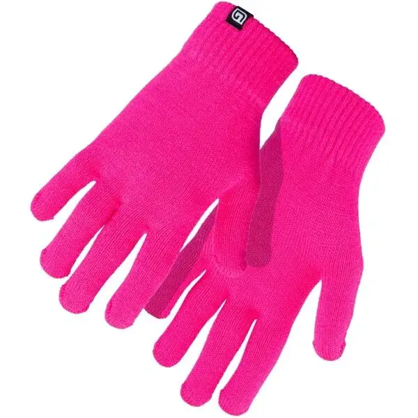 Lewro ULAM Detské pletené rukavice, ružová, veľkosť 4-7Y