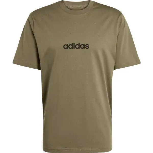 adidas LINEAR SJ TEE Pánske tričko, khaki, veľkosť