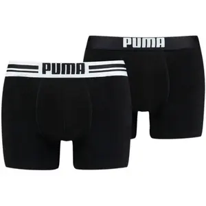 Puma PLACED LOGO BOXER 2P Pánske boxerky, čierna, veľkosť