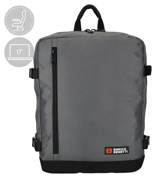 Batoh do letadla 40x30x20 Enrico Benetti Amsterdam 54687 Grey