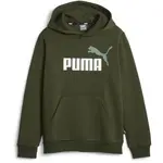 Puma ESS + 2 COL BIG LOGO HOODIE FL B Chlapčenská mikina, khaki, veľkosť