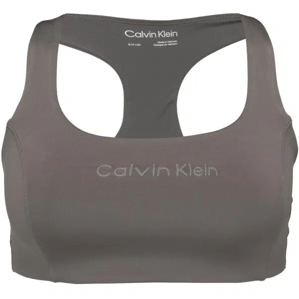Calvin Klein WO - SPORTS BRA MEDIUM SUPPORT Dámska podprsenka, tmavo sivá, veľkosť