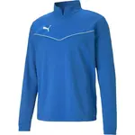 Puma TEAMRISE 1 4 ZIP TOP Pánska mikina so zipsom, modrá, veľkosť XXXL