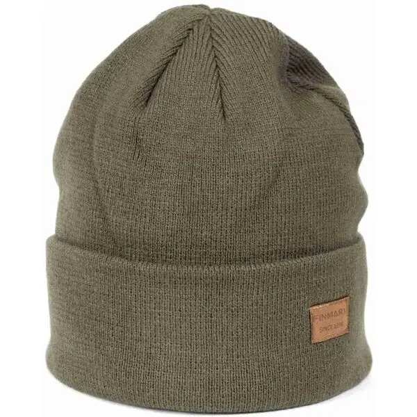 Finmark WINTER HAT Zimná pletená čiapka, khaki, veľkosť UNI