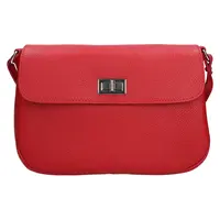 Dámská kožená crossbody kabelka Italia Arabela - červená