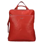 Dámska kožená batôžko-kabelka Lagen Jassika - červená