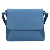 Dámská kožená crossbody kabelka Italia Nikka - modrá