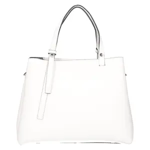 Dámska kožená kabelka Italia Gabby - biela