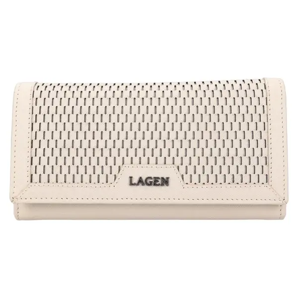 Dámska kožená peňaženka Lagen Rastaf - svetlo béžová