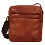 Panská kožená taška přes rameno SendiDesign Jacobe - koňak