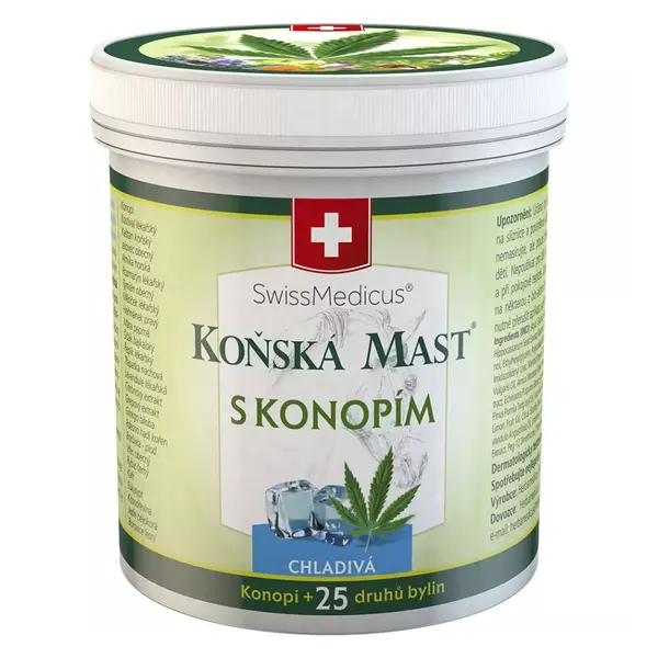 SWISSMEDICUS  Koňská mast s konopím chladivá 250 ml