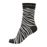 Bushman Pánské i dámské ponožky Zebra, hnědé 47-49
