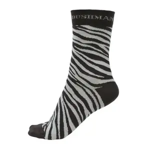 Bushman Pánské i dámské ponožky Zebra, hnědé 47-49