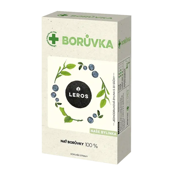 LEROS Naše bylinka Borůvka bylinný čaj 20 sáčků