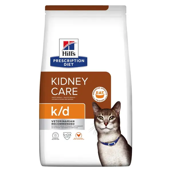 HILL'S Prescription Diet k/d kuře granule pro kočky 3 kg