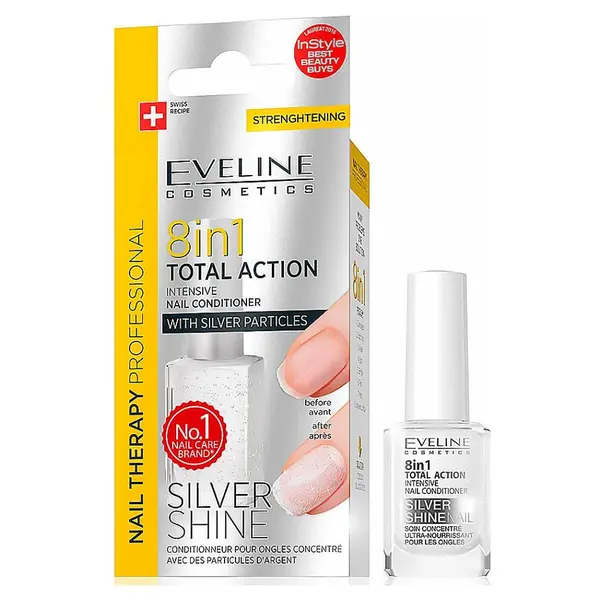EVELINE Spa Nail Total 8v1 Silver 12 ml