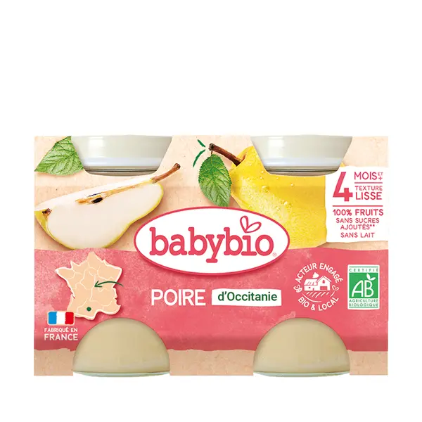 BABYBIO příkrm hruška Williams 2x130 g