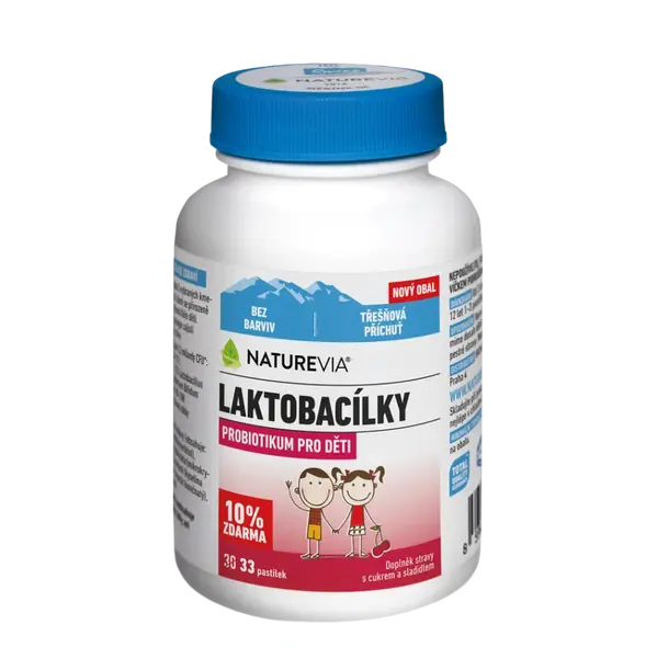 NATUREVIA Laktobacílky třešňové 33 pastilek