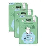 MUUMI BABY Walkers 4 Maxi 7-11 kg měsíční balení kalhotkových eko plen 120 ks