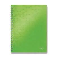 Kroužkový blok Leitz Wow A4, linkovaný, 80 listů - zelený