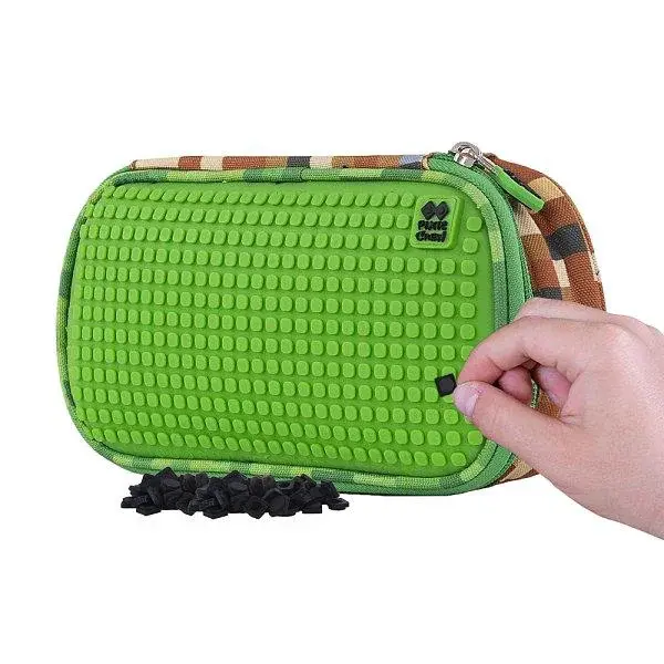 PIXIE CREW studentský peračník zelený veľký panel