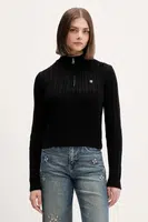Bavlněný svetr Guess Jeans dámský, černá barva, W5BR13 Z3HM1