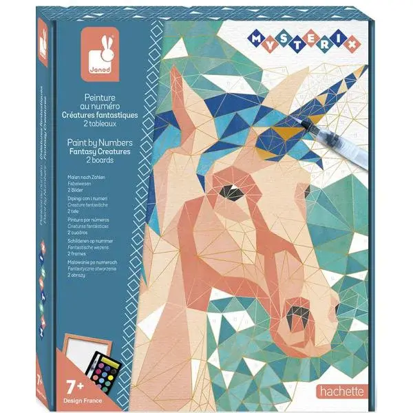 Janod Atelier Sada Maxi Malování s čísly Fantazijní zvířata