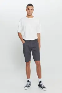 AC&Co / Altınyıldız Classics Men's Anthracite Slim Fit Slim Fit Dobby Dobby 100% Cotton Casual Chino Shorts.