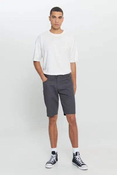 AC&Co / Altınyıldız Classics Men's Anthracite Slim Fit Slim Fit Dobby Dobby 100% Cotton Casual Chino Shorts.