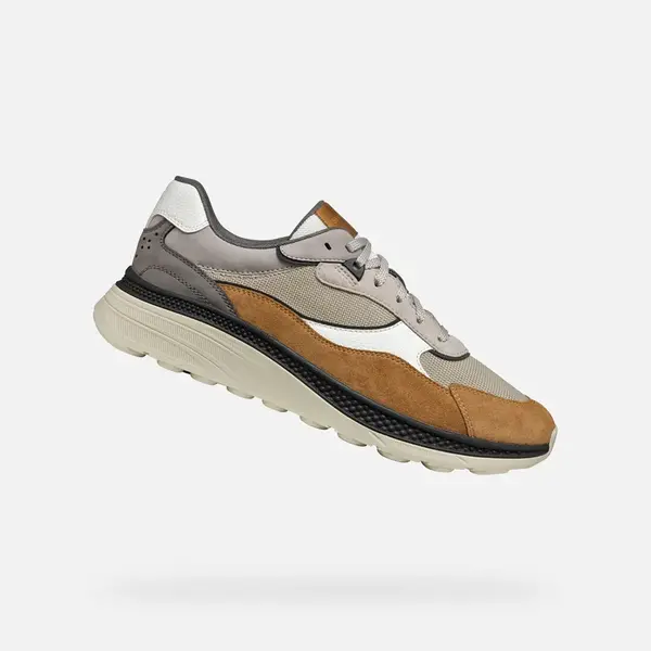 Light brown men's sneakers Geox Spherica Actif X1 - Men