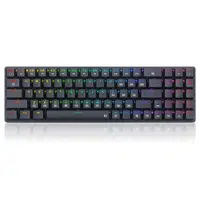 Redragon K626P-KB Ashe 78 Keys Wired RGB Compact Mechanical Keyboard Ultra-Thin with Numpad Blue Switch - Black