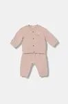 Kojenecká tepláková souprava United Colors of Benetton růžová barva, 3MDSAK017
