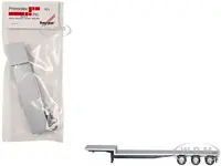 48ft 3-Axle Drop Deck Trailer with Chrome Wheels and Silver Top 1/87 (HO) Plastic Model by Promotex