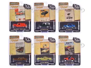 "Vintage Ad Cars" Series 11 Set of 6 pieces 1/64 Diecast Model Cars by Greenlight