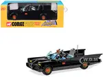 1966 Batmobile with Batman and Robin Figures "Batman" (1966-1968) Classic TV Series (267 Reissue) Diecast Model Car by Corgi