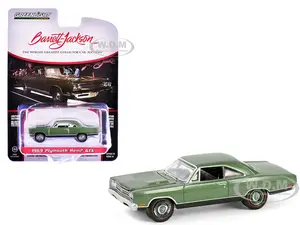 1969 Plymouth HEMI GTX F8 Ivy Green Metallic (Palm Beach 2023) Barrett Jackson "Scottsdale Edition" Series 14 1/64 Diecast Model Car by Greenlight