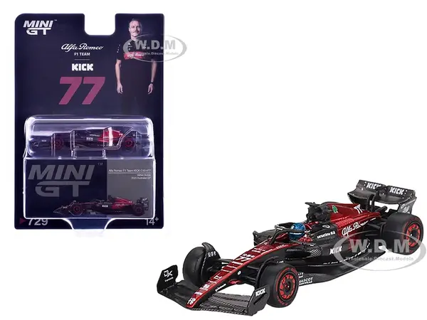Alfa Romeo C43 77 Valtteri Bottas "Alfa Romeo F1 Team Kick" Formula One F1 "Australian GP" (2023) Limited Edition 1/64 Diecast Model Car by Mini GT
