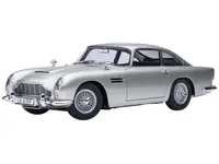 Aston Martin DB5 RHD (Right Hand Drive) Birch Silver 007 James Bond "Goldfinger" (1964) Movie 1/18 Model Car by Autoart